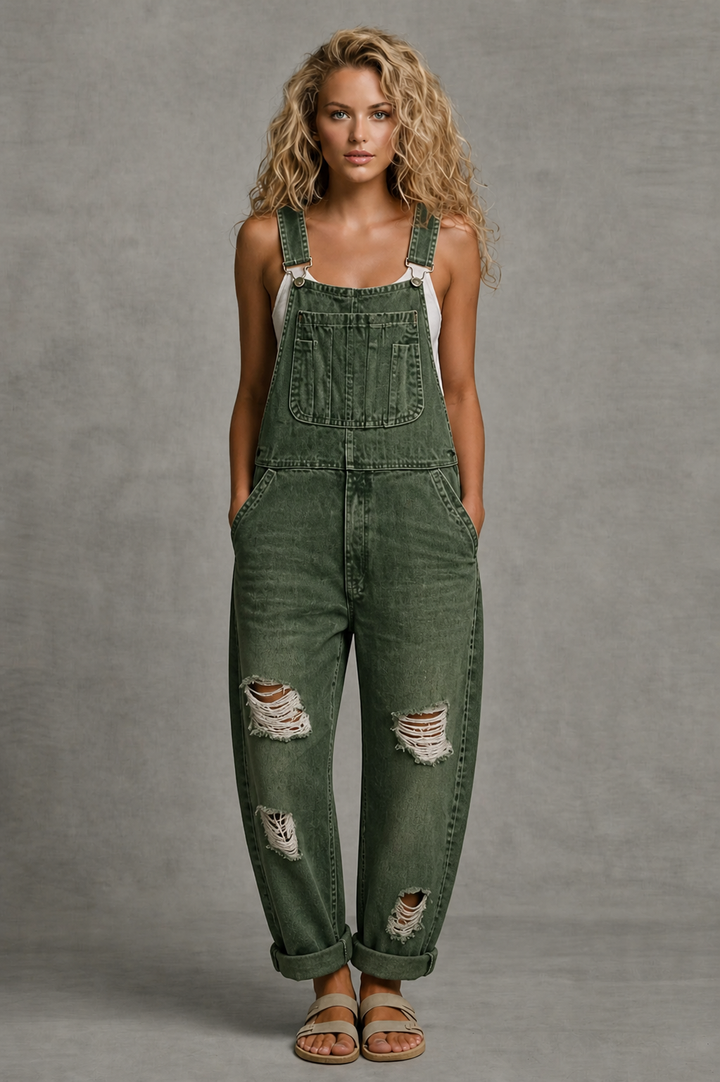 Clare | Stylish Denim Jumpsuit With Pockets