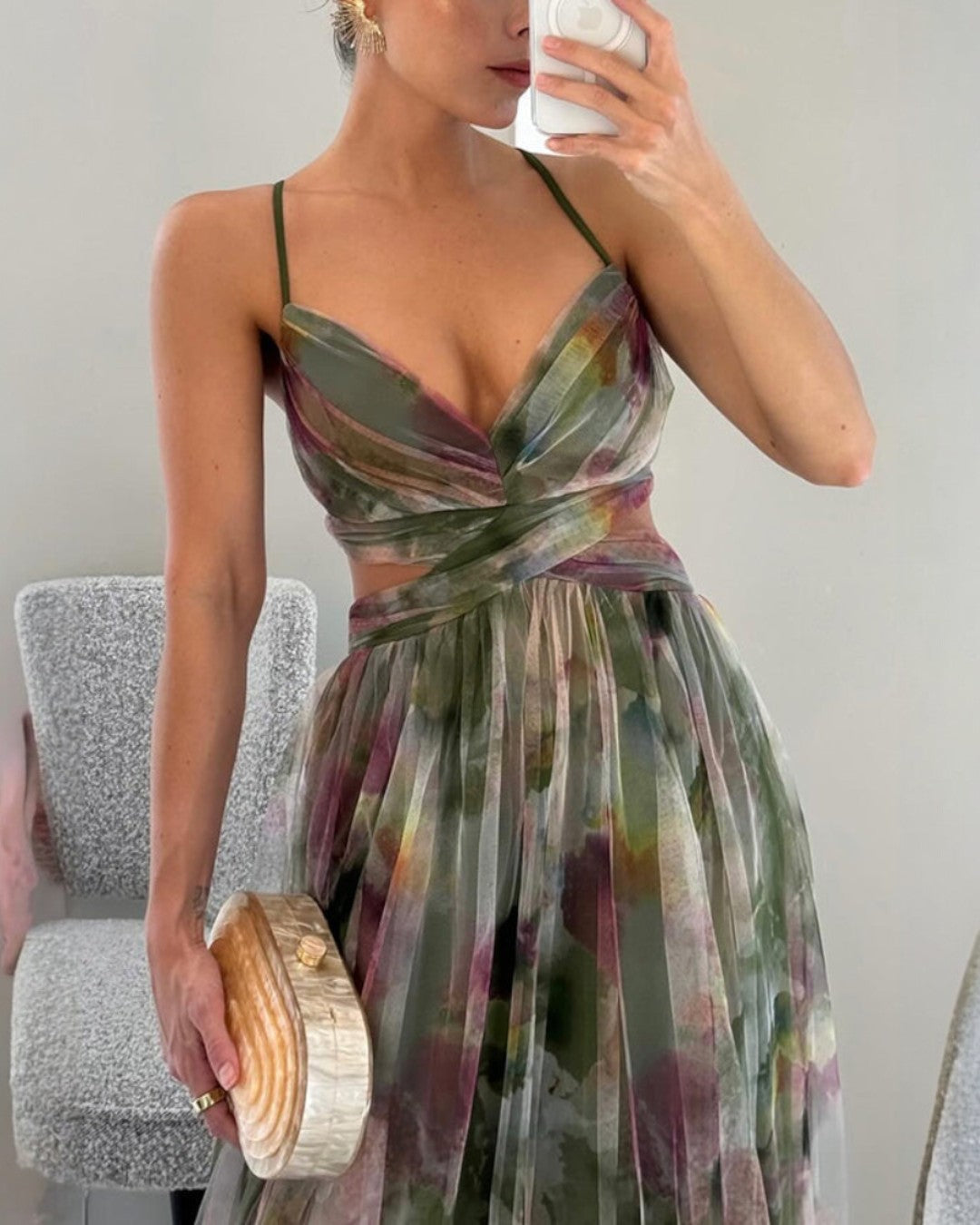 Giselle - Enchanting Floral Print Maxi Dress
