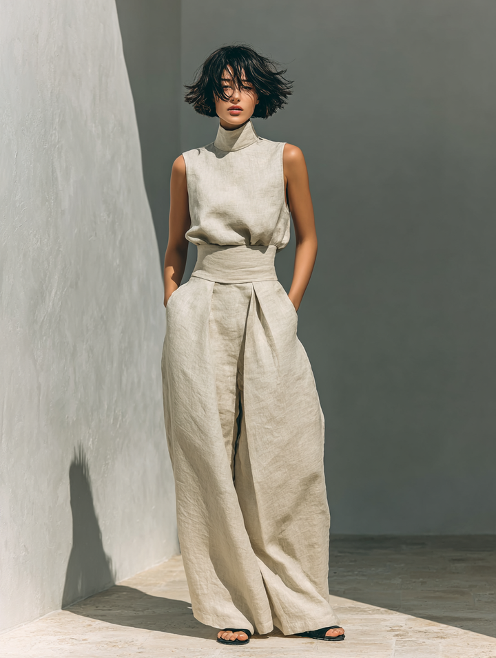 Maria – Minimalist Cotton and Linen Set