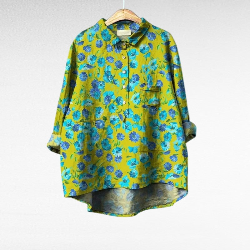 Axéllé - Elegant Floral Blouse