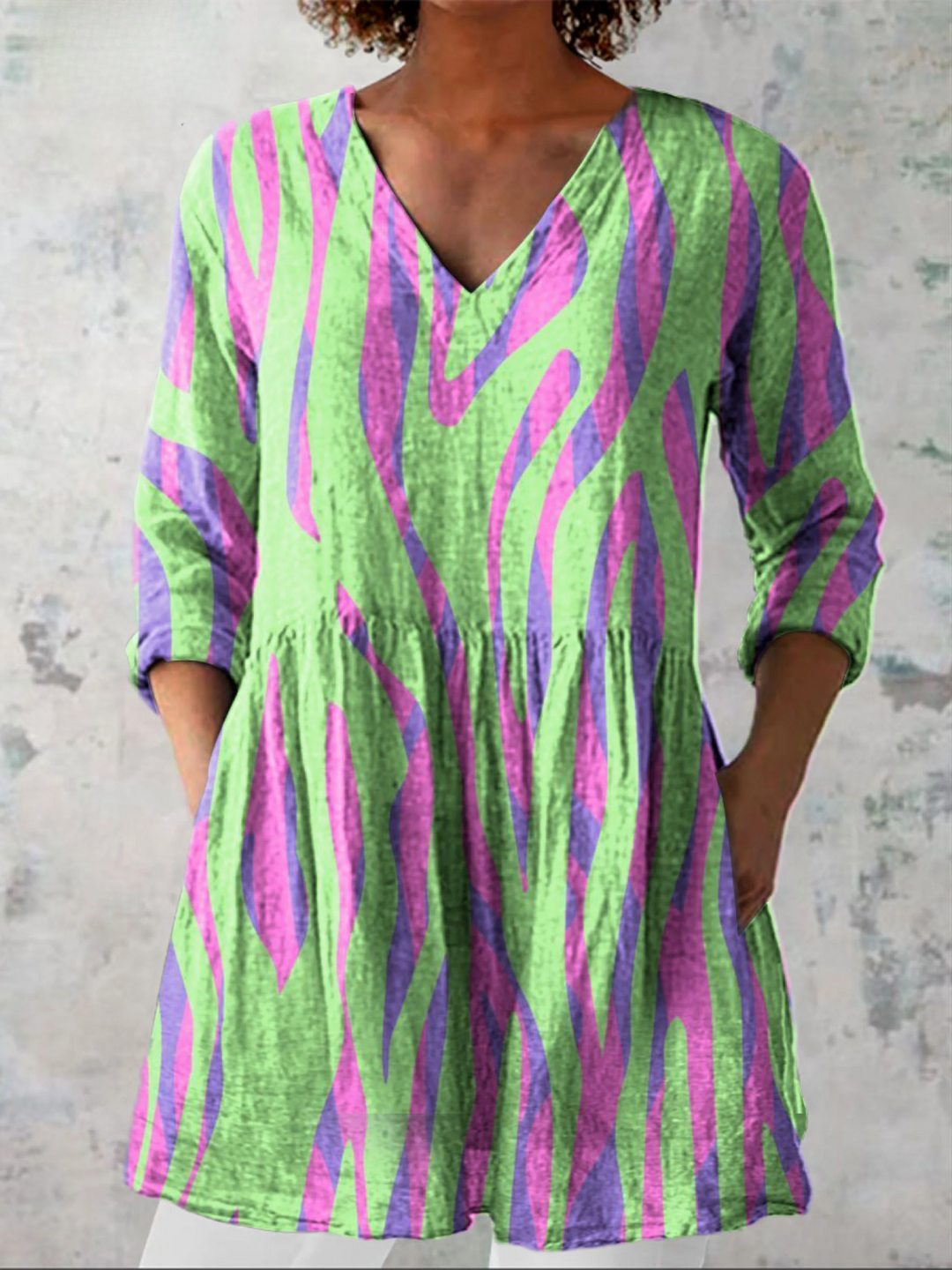 Oceane | Relaxed Printed Tunic Blouse