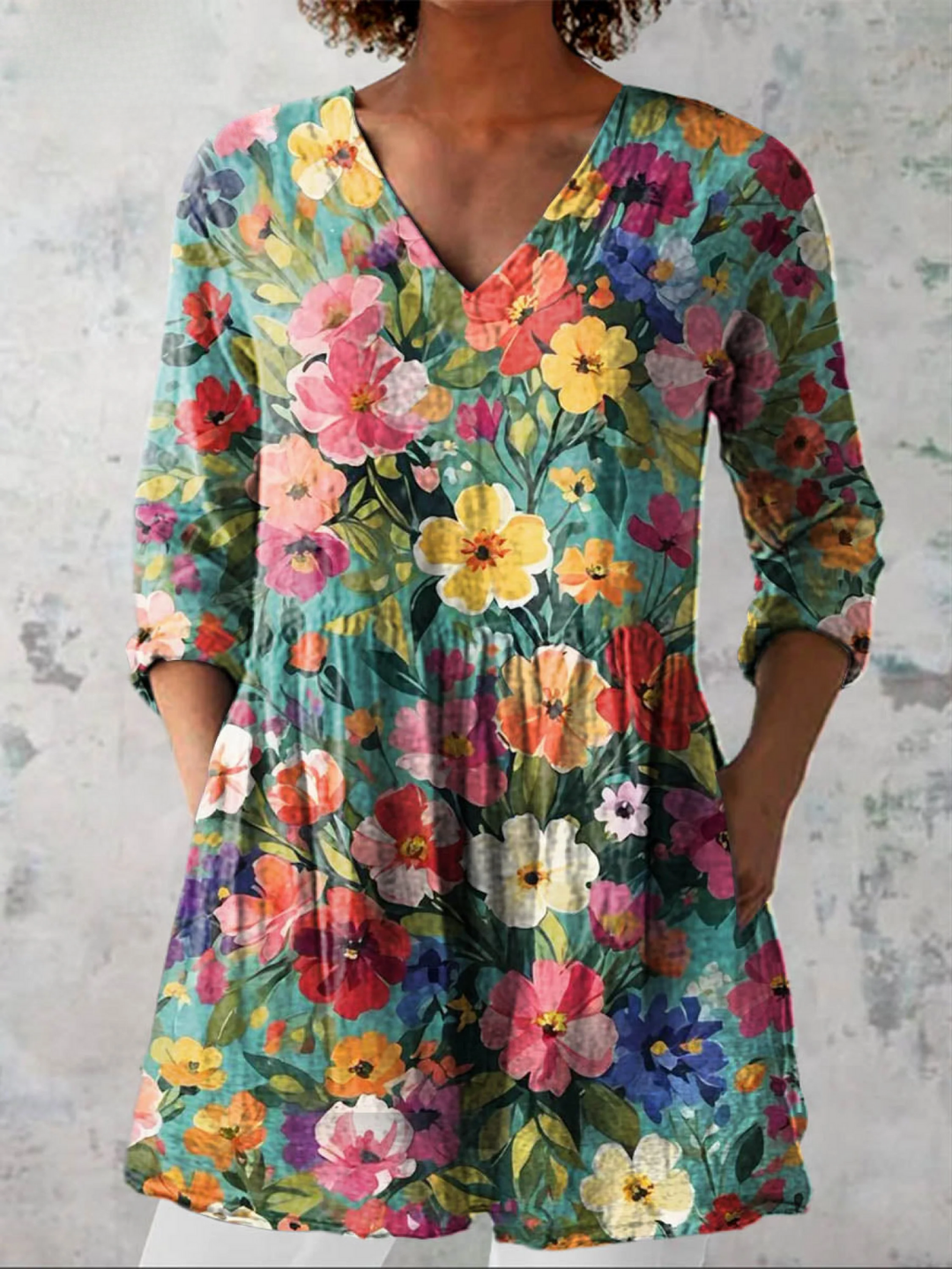 Nora | Relaxed Printed Tunic Blouse