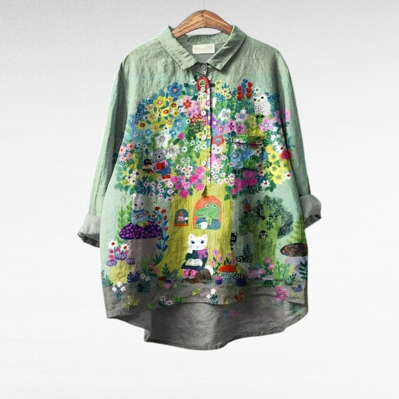 Élise - Flattering Print Blouse