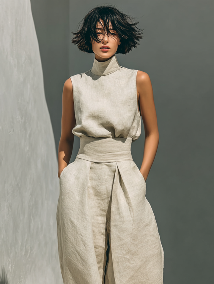 Maria – Minimalist Cotton and Linen Set