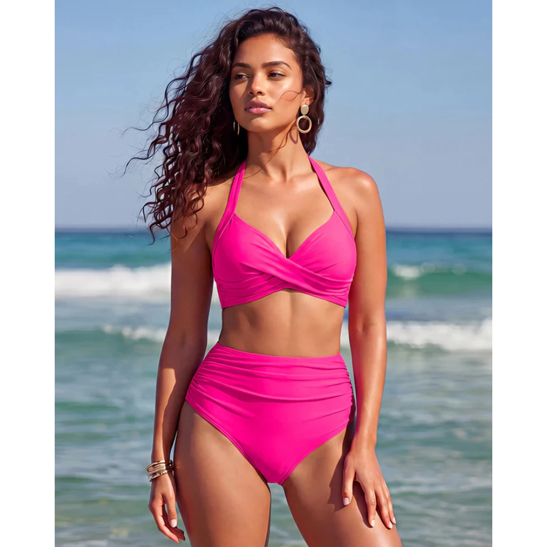Emma - 2-in-1 High-Waisted Mesh Bikini Set