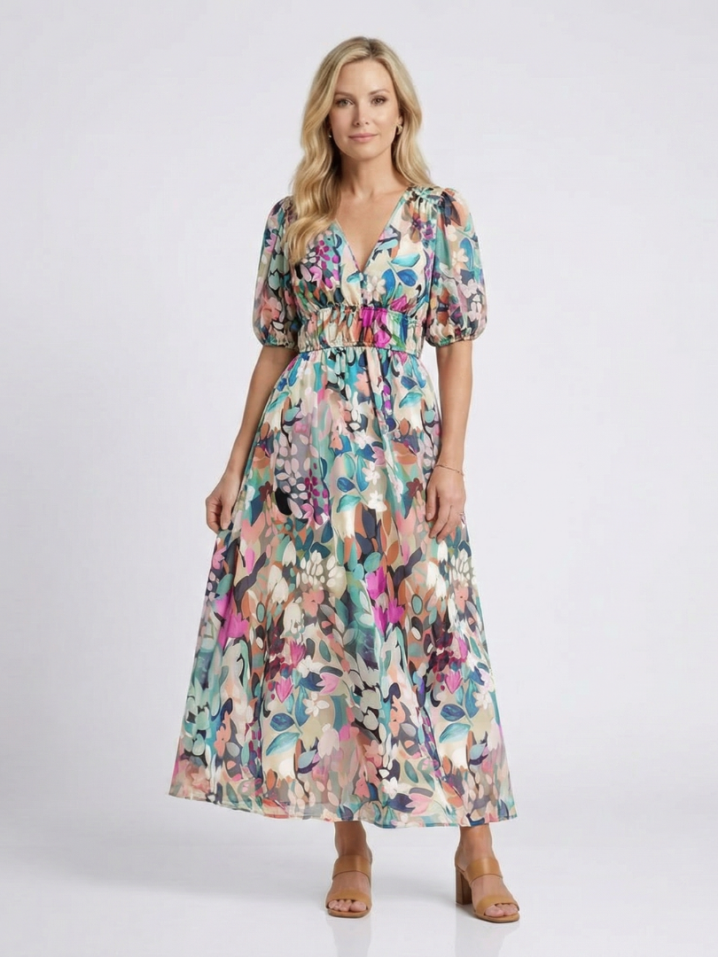 EULALIE | FLORAL MIDI DRESS
