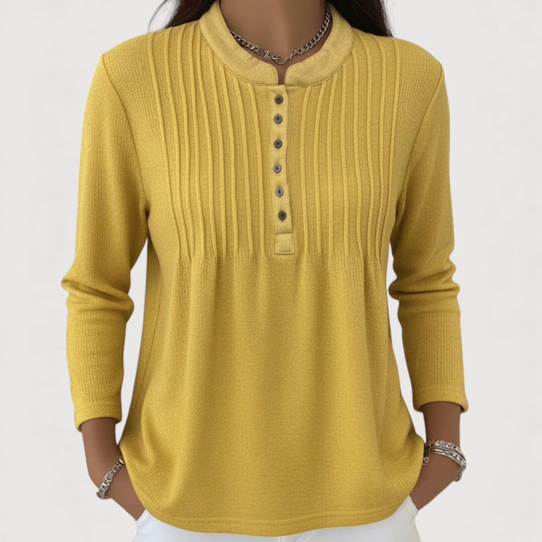 ELODIA – BUTTON KNIT TOP