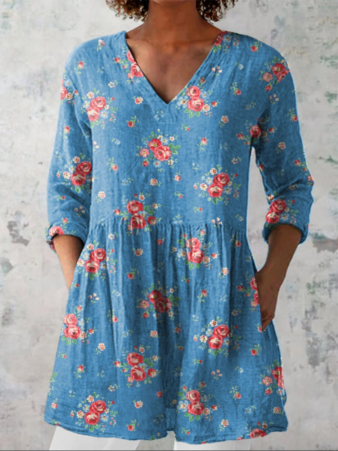 Melanie | Relaxed Printed Tunic Blouse