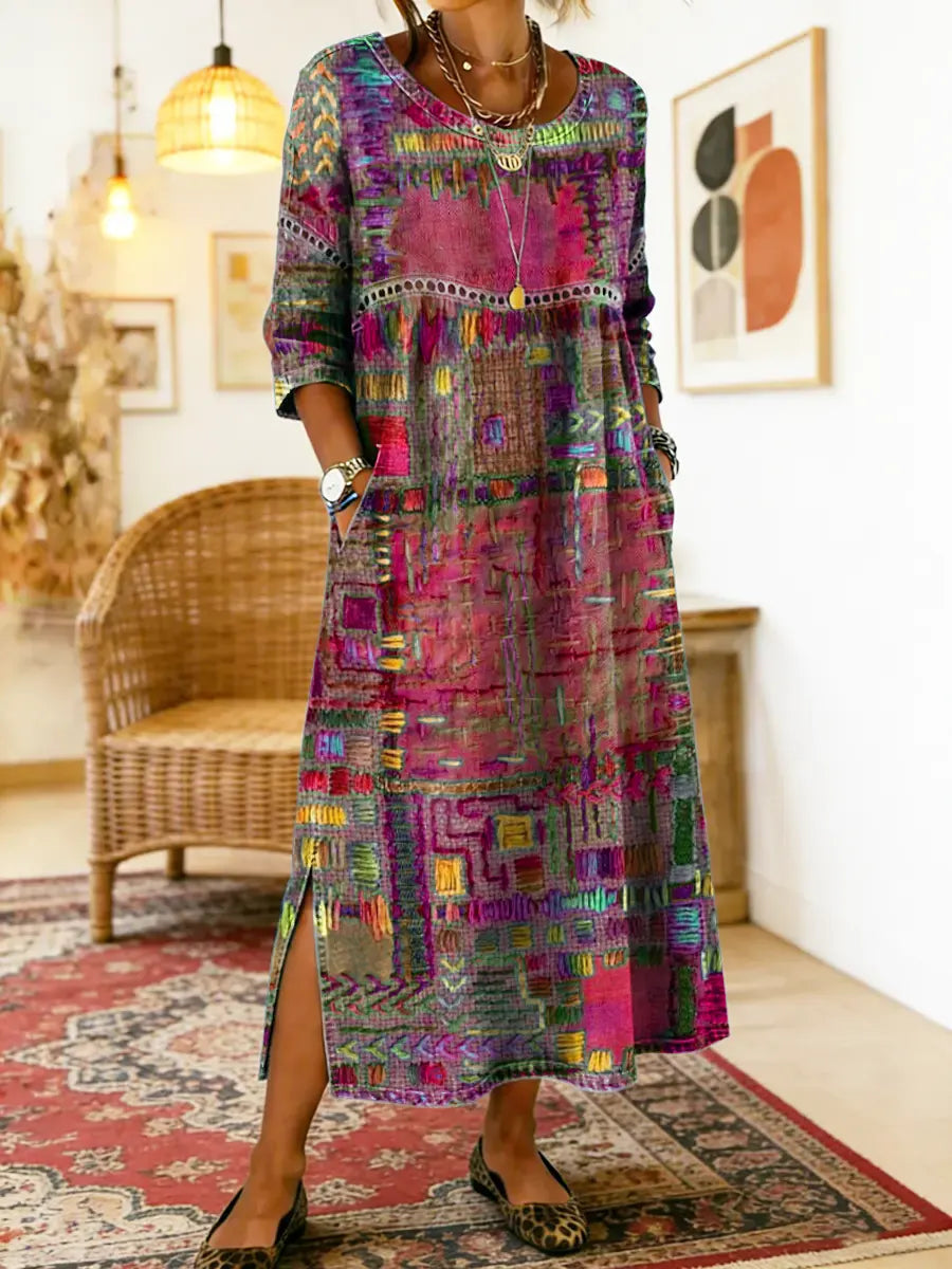 Sierra | Patchwork Denim Dress
