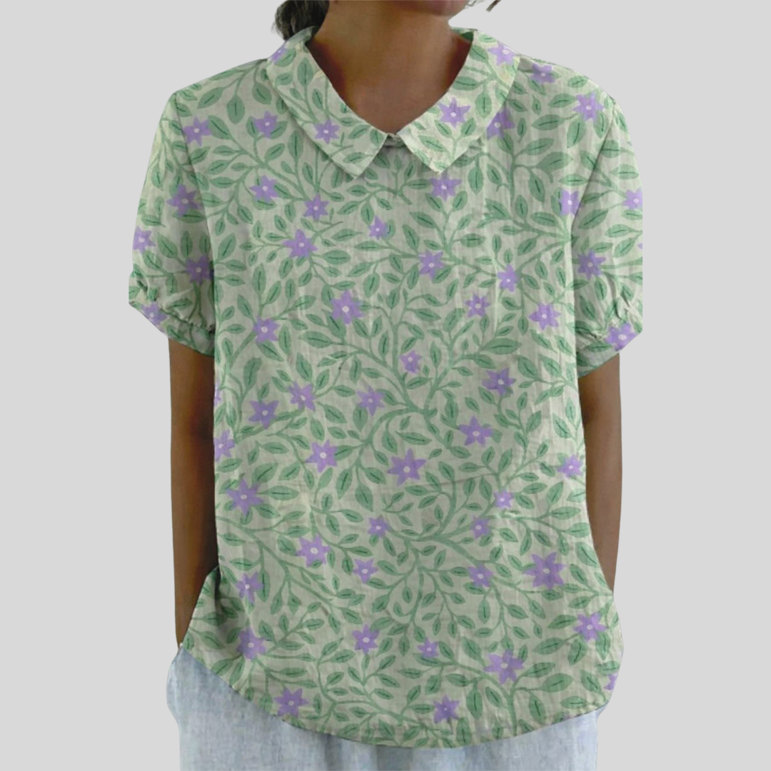 Amelia - Elegant V-Neck Blouse