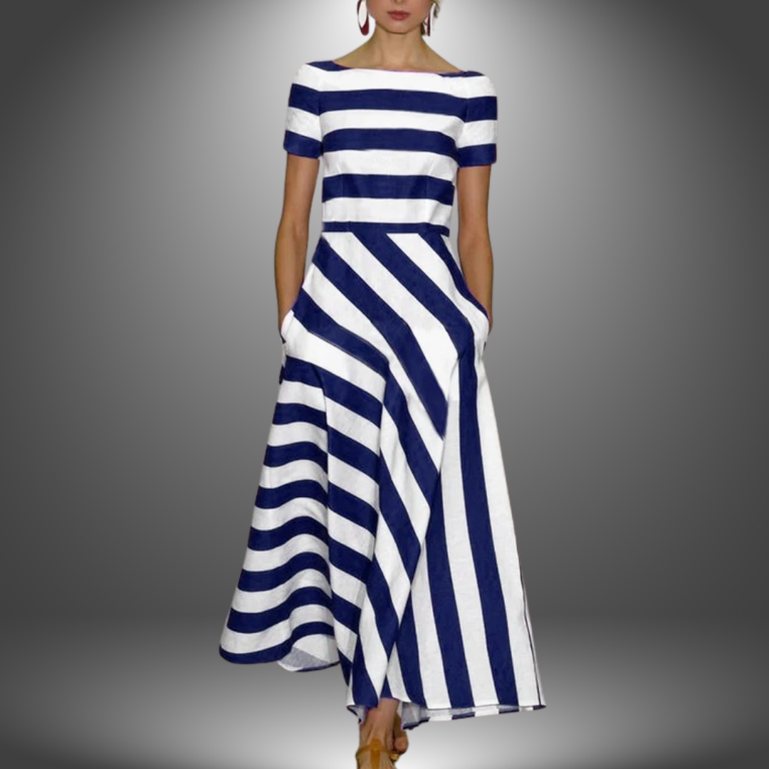 MIA – STRIPED MIDI DRESS