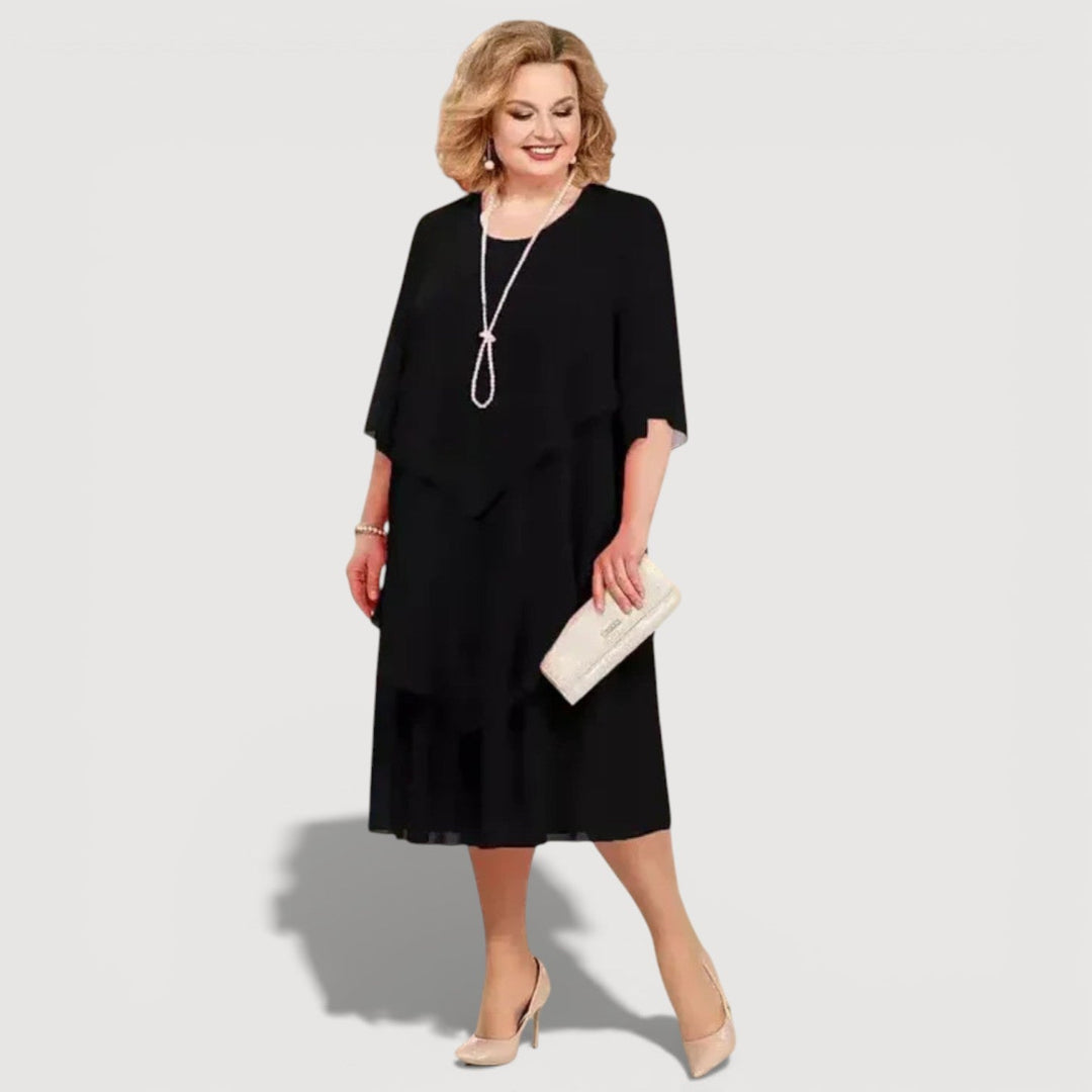 JENIFER – LAYERED MIDI DRESS