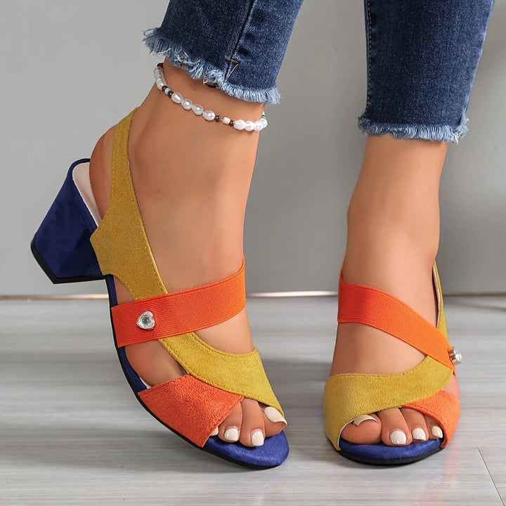 Elara™ | Comfortable Heels with Cross Straps