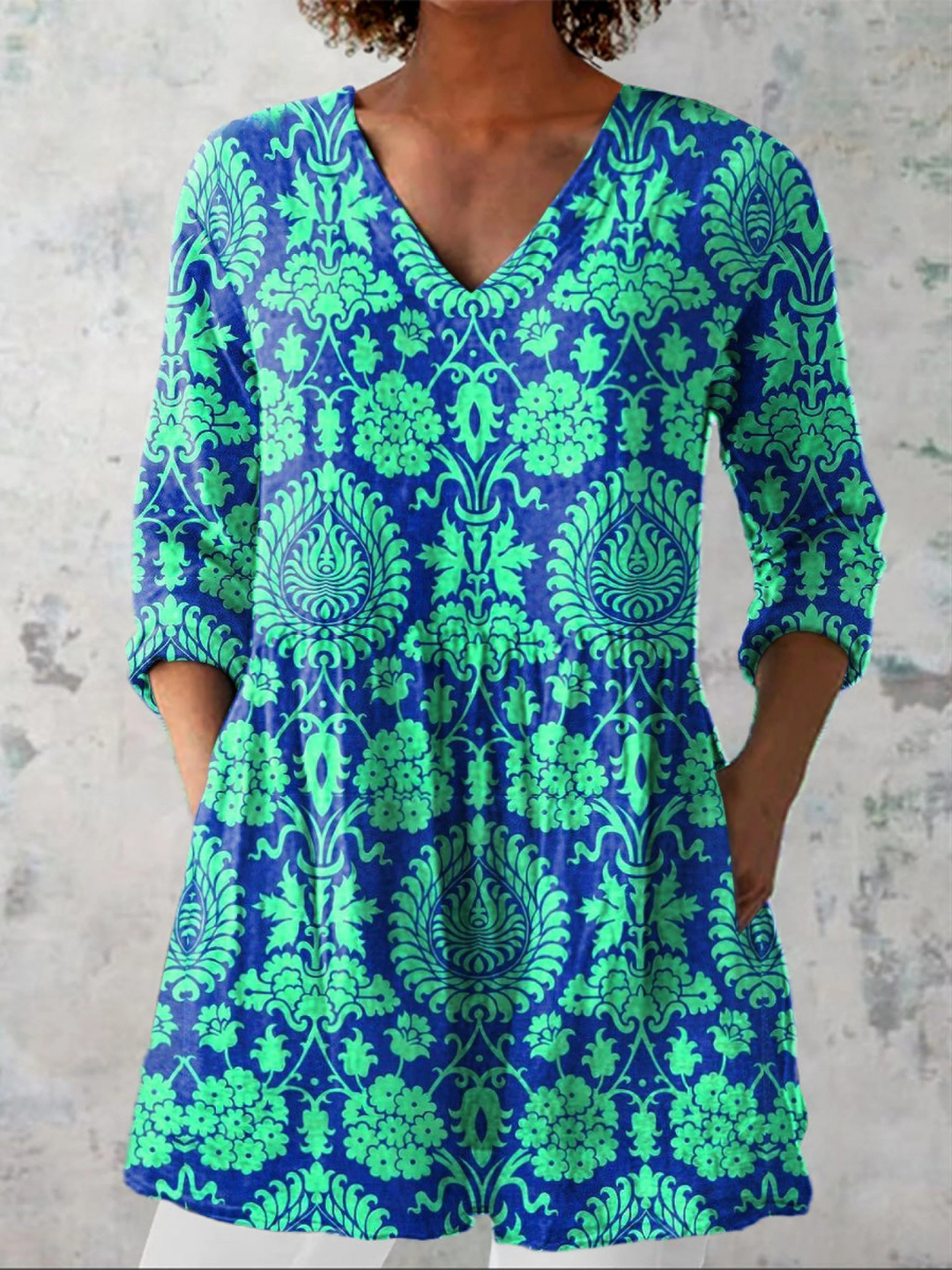 Ines | Relaxed Printed Tunic Blouse