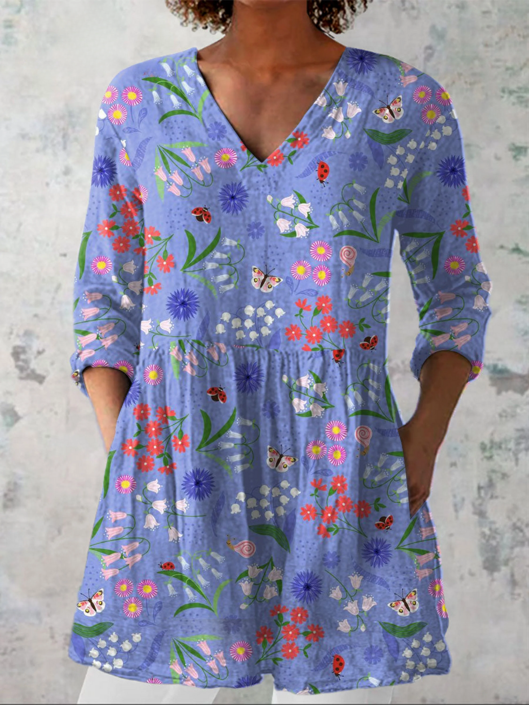 Aline | Relaxed Printed Tunic Blouse