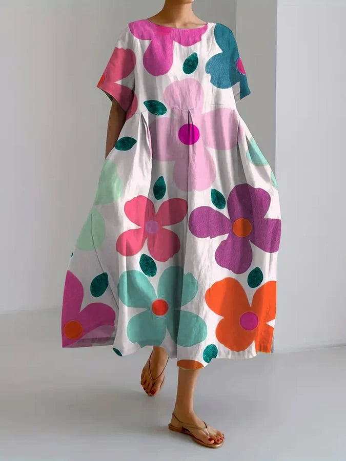 Eliana - Colorful and Comfortable Midi Dress