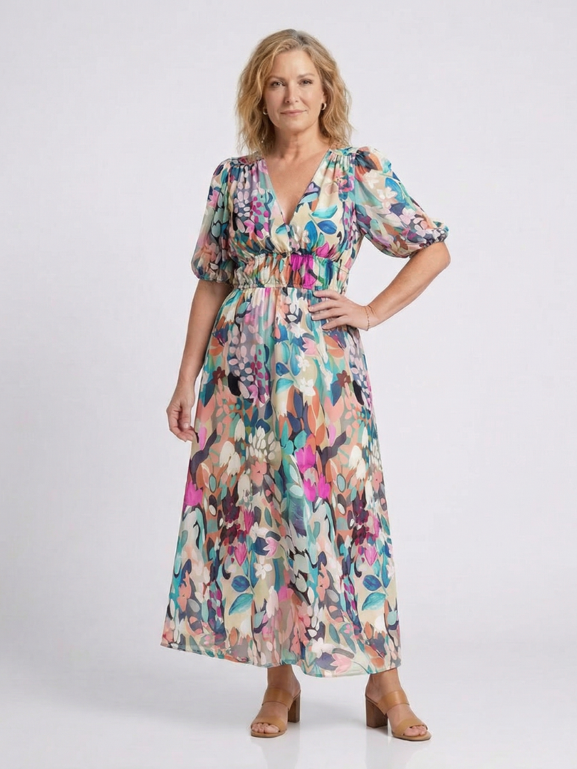 EULALIE | FLORAL MIDI DRESS