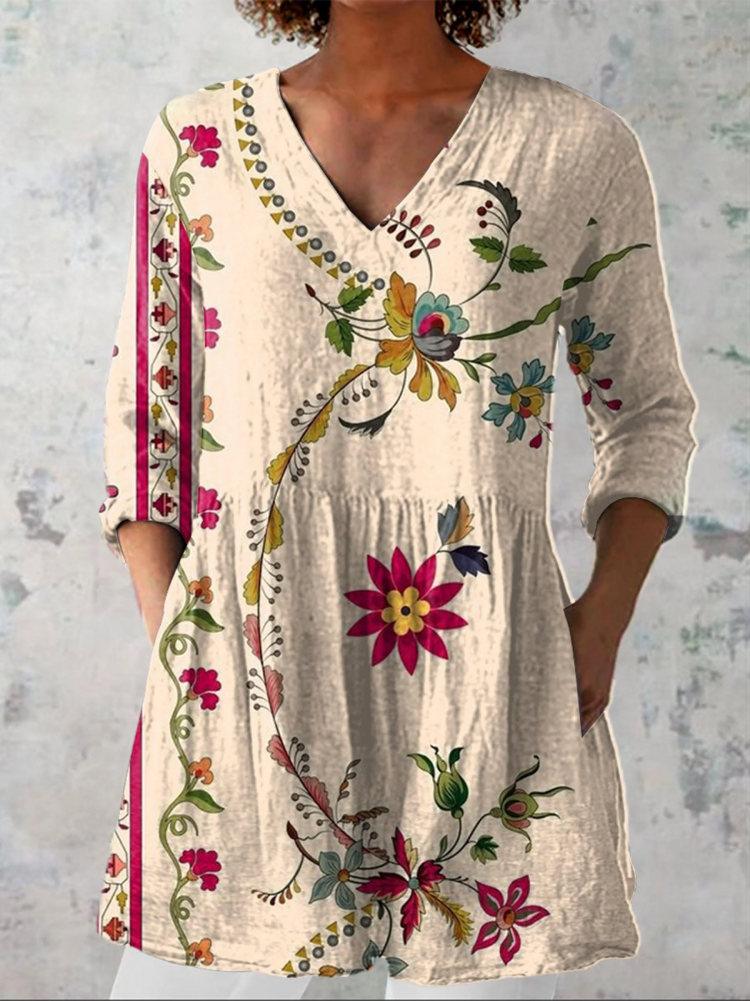 Clara | Relaxed Printed Tunic Blouse