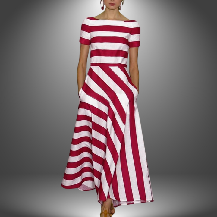 MIA – STRIPED MIDI DRESS