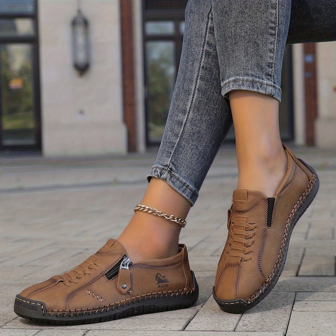 Aria | Elegant Comfort Zip-Up Shoes