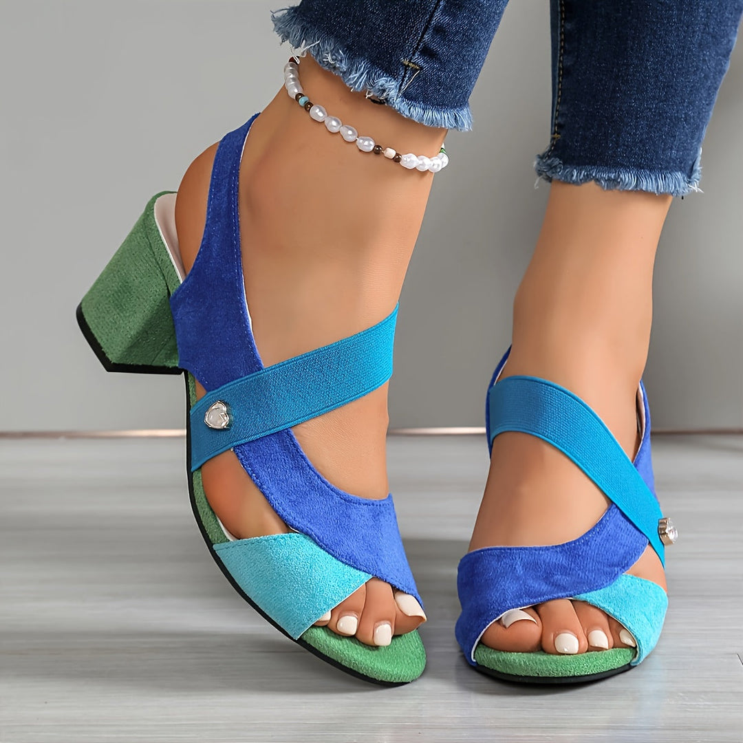 Elara™ | Comfortable Heels with Cross Straps