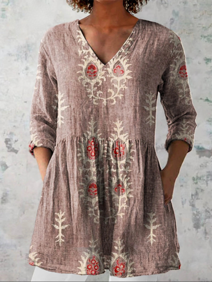 Elise | Relaxed Printed Tunic Blouse