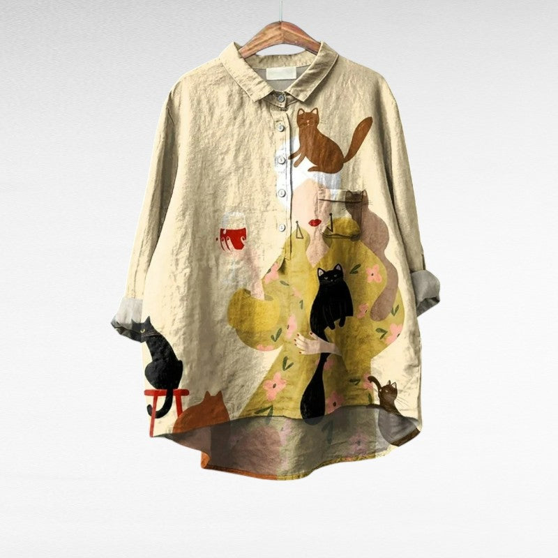 Ariané - Relaxed V-Neck Top