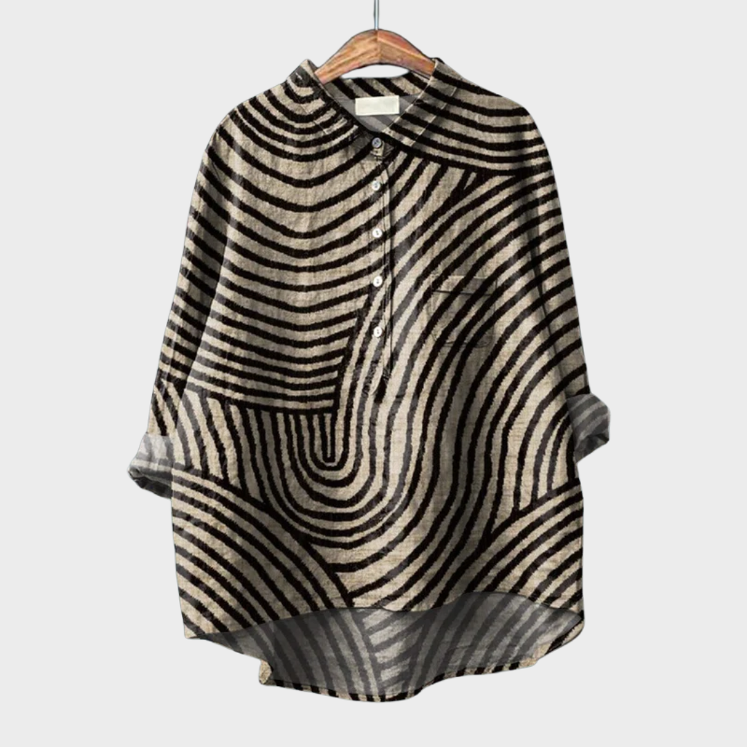 Jacinthe - Elegant V-Neck Blouse