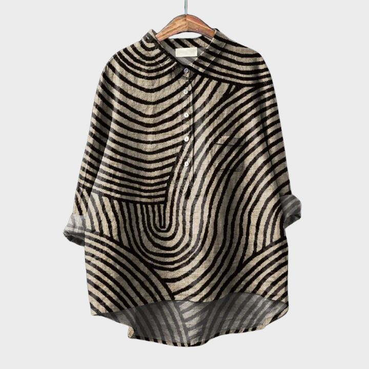 Jacinthe - Elegant V-Neck Blouse
