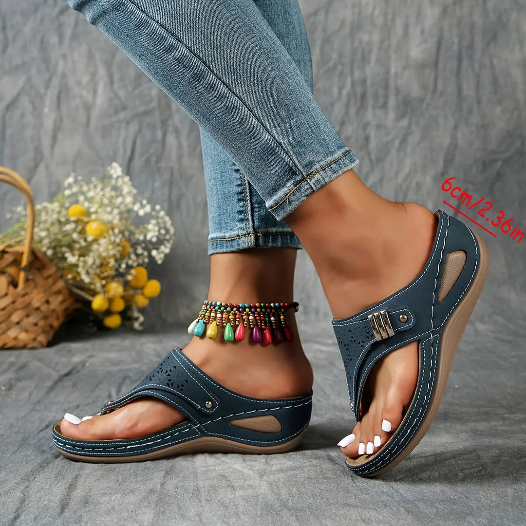 Emy | Wedge Toe-Ring Sandals