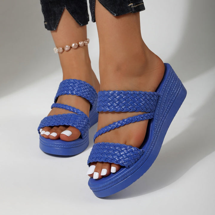Tresseline™ — Colourful Woven Wedge Mules for Effortless Summer Comfort
