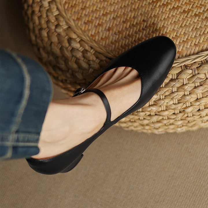 Corinne Leather Round Toe Mary Jane