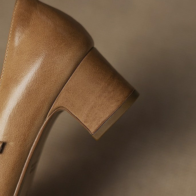 Corinne Leather Round Toe Mary Jane