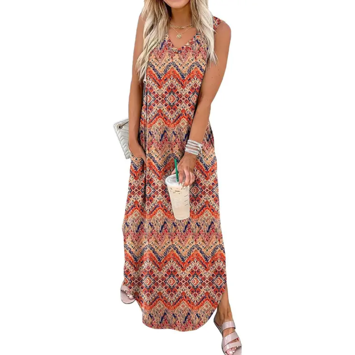 Caspienne™ | Breezy Floral Pocket Maxi Dress