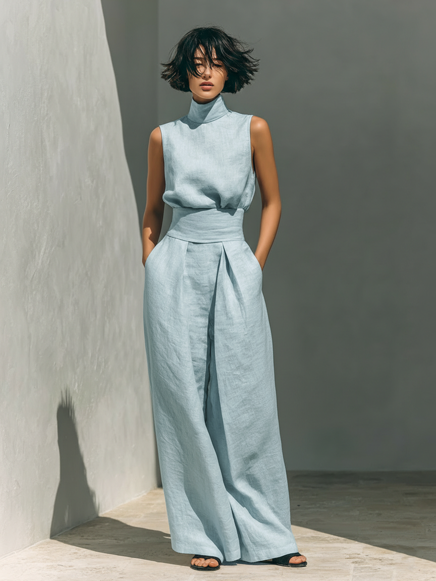 Maria – Minimalist Cotton and Linen Set