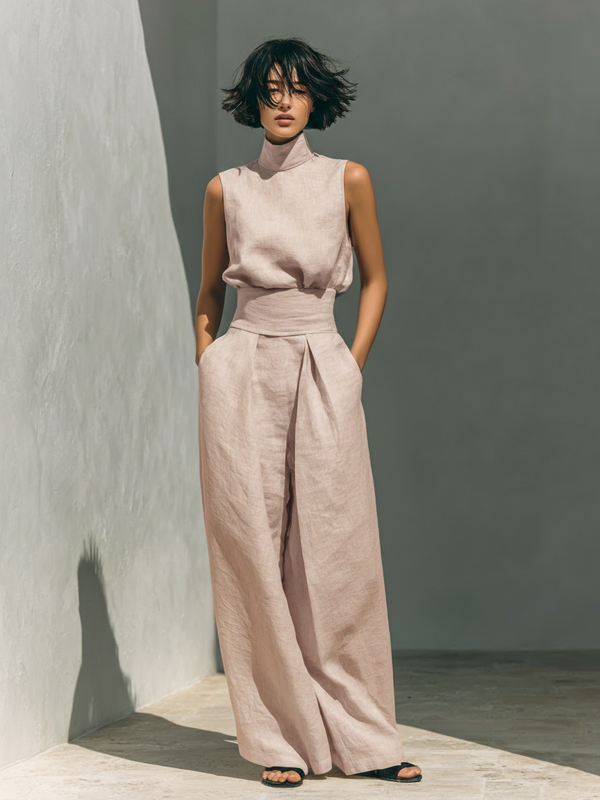 Maria – Minimalist Cotton and Linen Set