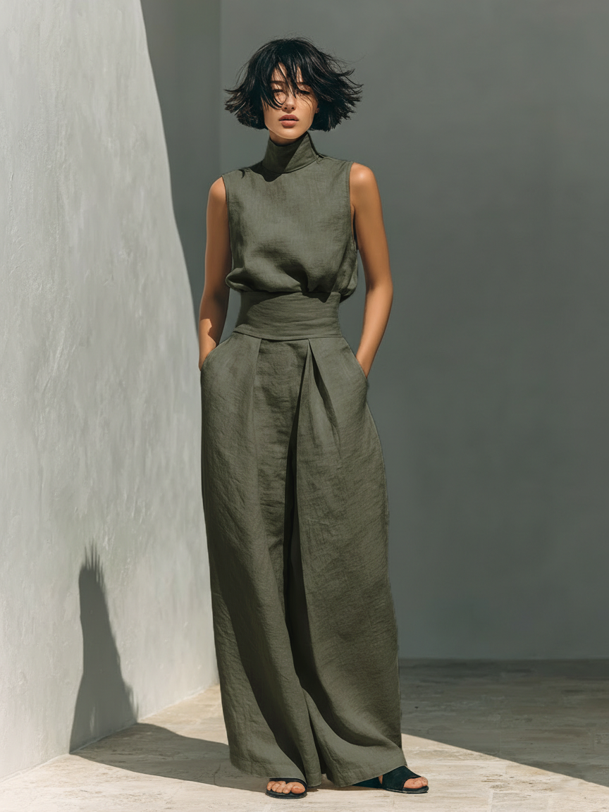 Maria – Minimalist Cotton and Linen Set