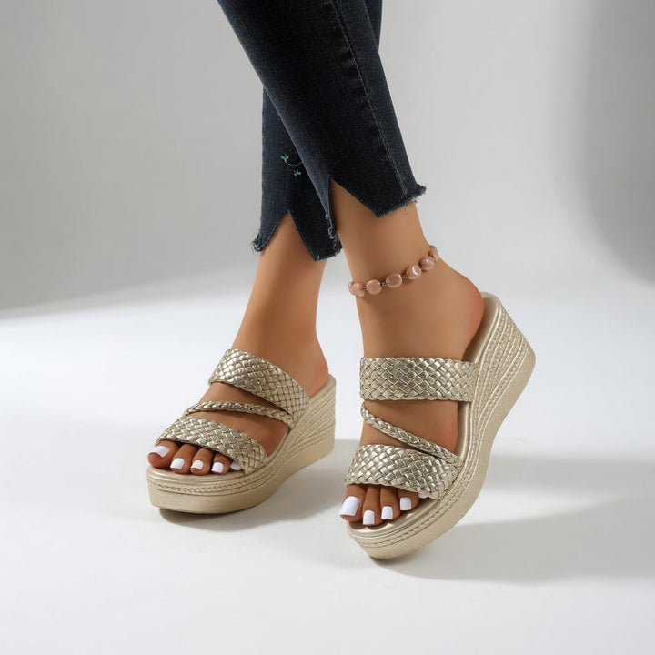 Tresseline™ — Colourful Woven Wedge Mules for Effortless Summer Comfort