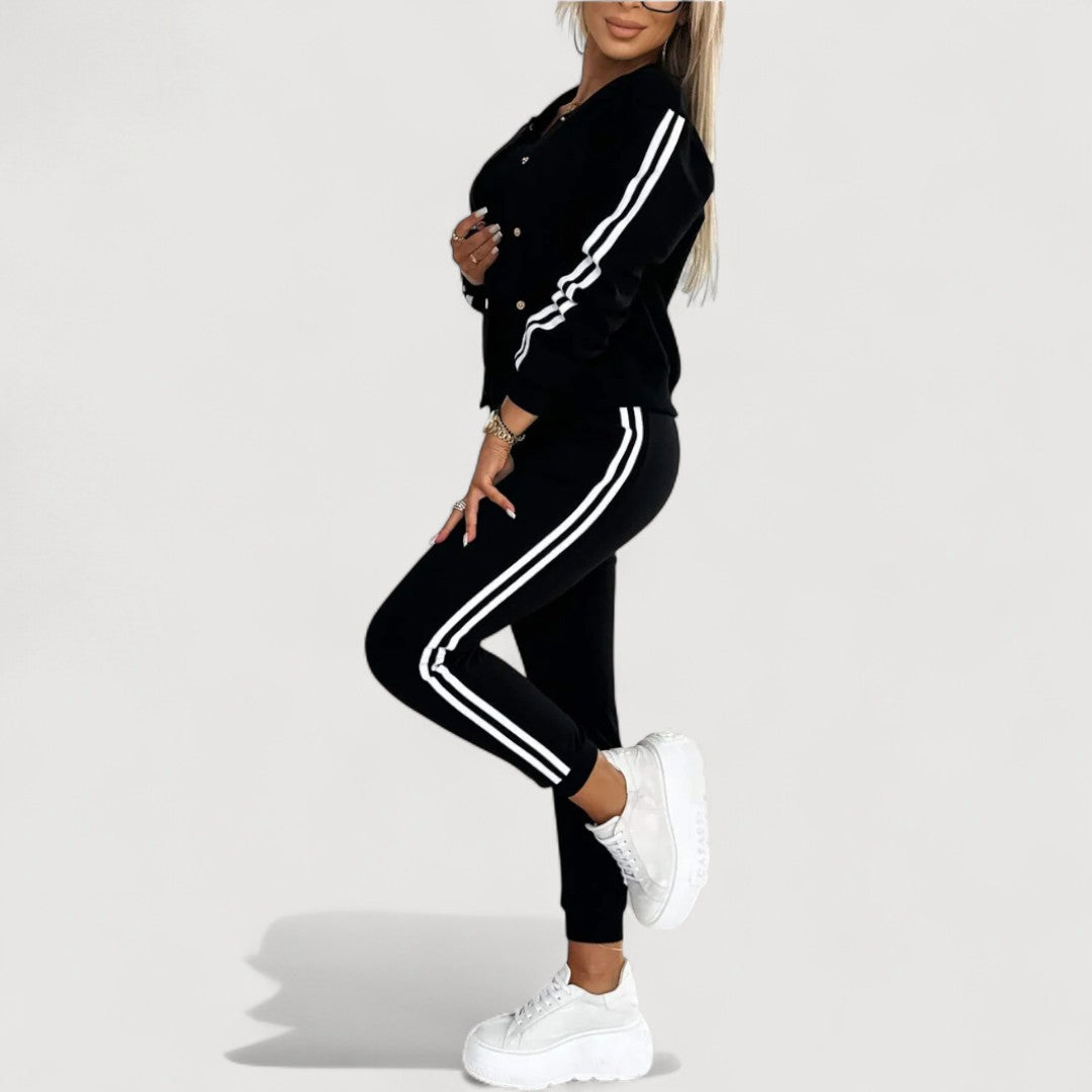 JANELLE – STRIPED LOUNGE SET