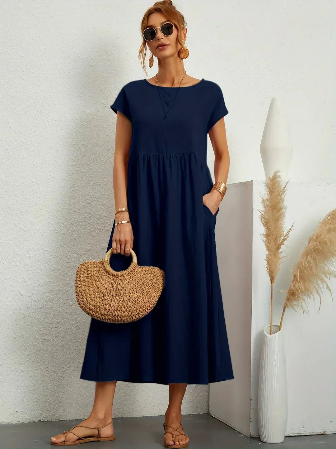 Gabrielle™ — Timeless Elegant Flowing Midi Dress