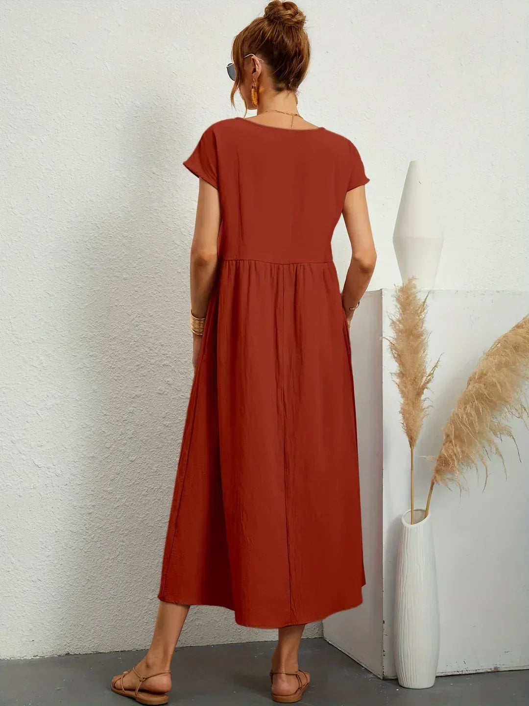 Gabrielle™ — Timeless Elegant Flowing Midi Dress