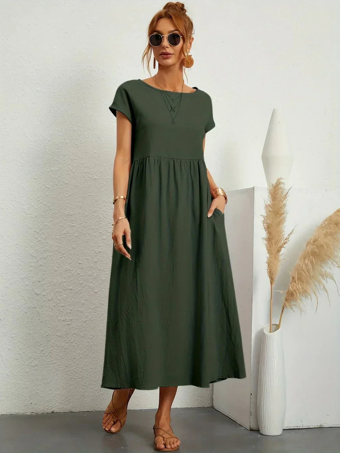 Gabrielle™ — Timeless Elegant Flowing Midi Dress