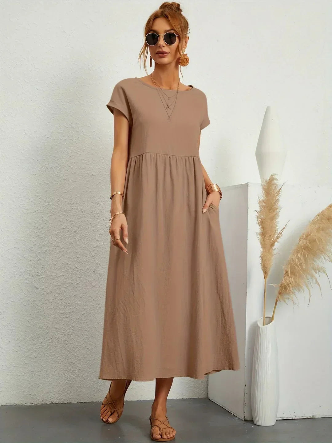 Gabrielle™ — Timeless Elegant Flowing Midi Dress
