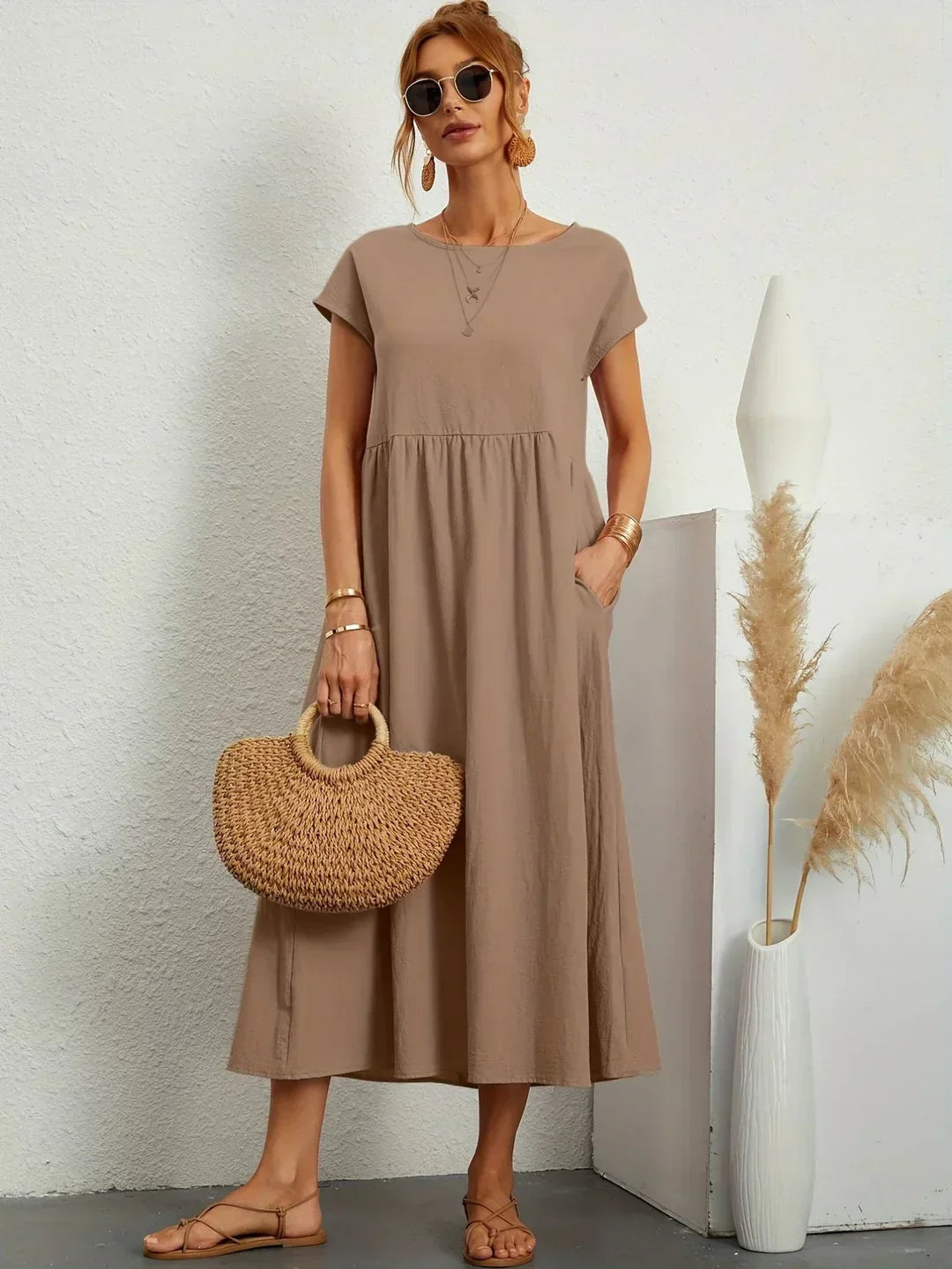 Gabrielle™ — Timeless Elegant Flowing Midi Dress