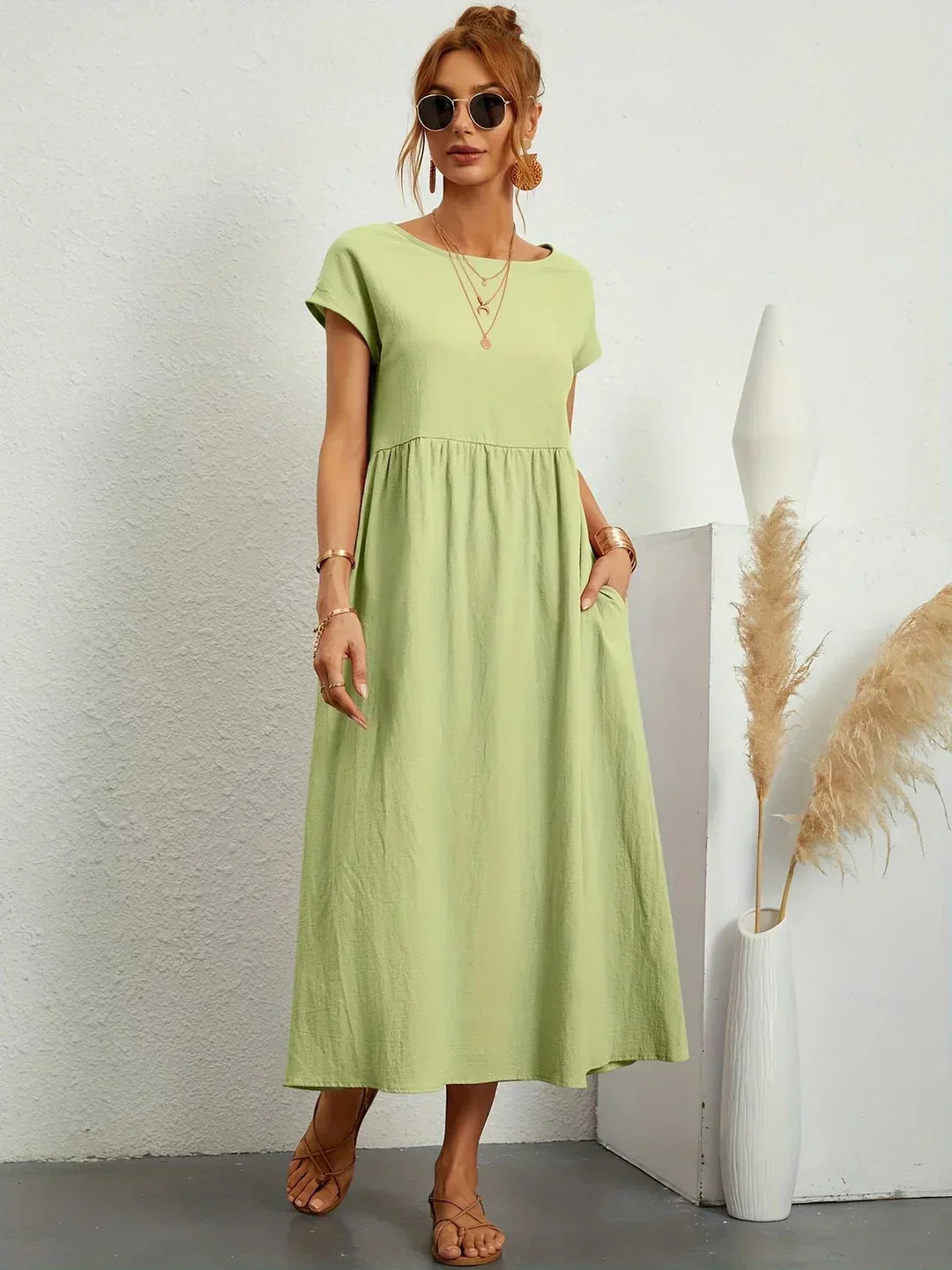 Gabrielle™ — Timeless Elegant Flowing Midi Dress