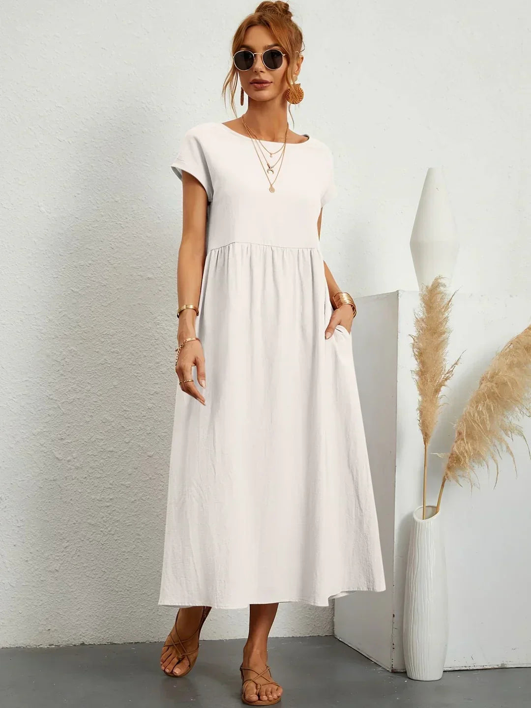 Gabrielle™ — Timeless Elegant Flowing Midi Dress