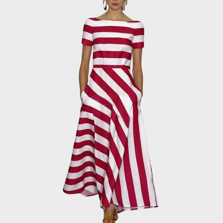 MIA – STRIPED MIDI DRESS