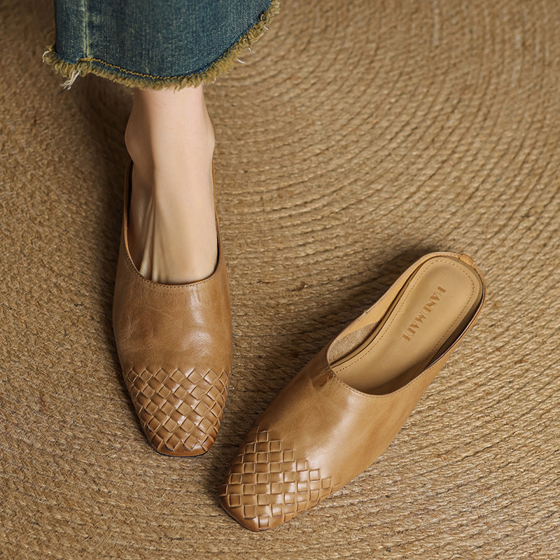Viola Geniune Leather Mules