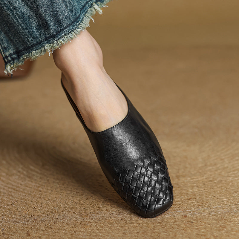 Viola Geniune Leather Mules
