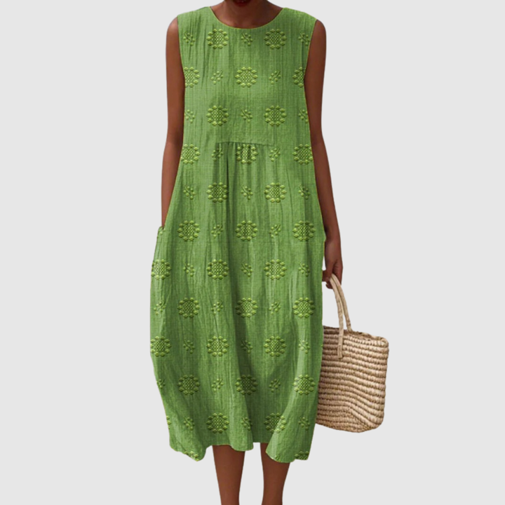 Sara | Patterned Midi Dress